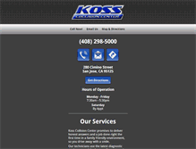Tablet Screenshot of kosscollision.com